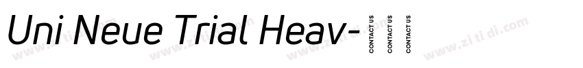 Uni Neue Trial Heav字体转换